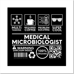 Medical Microbiologist black Posters and Art